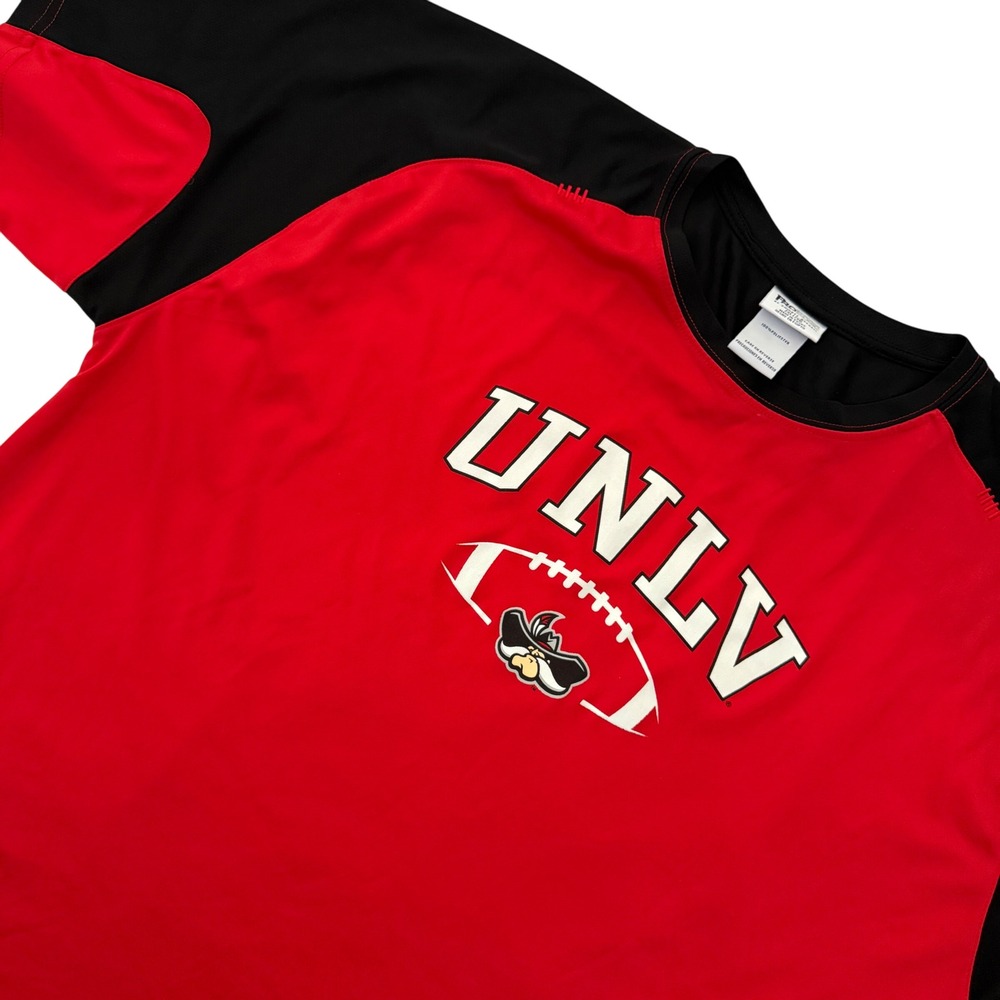 Pro Edge Mens UNLV Rebels Football T Shirt 2XL Red Black NCAA College Game Day